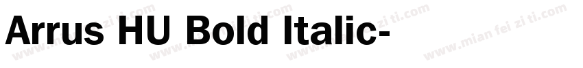 Arrus HU Bold Italic字体转换